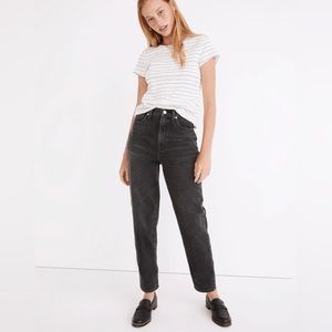 Madewell Mom Jeans Size 26 Charcoal Black